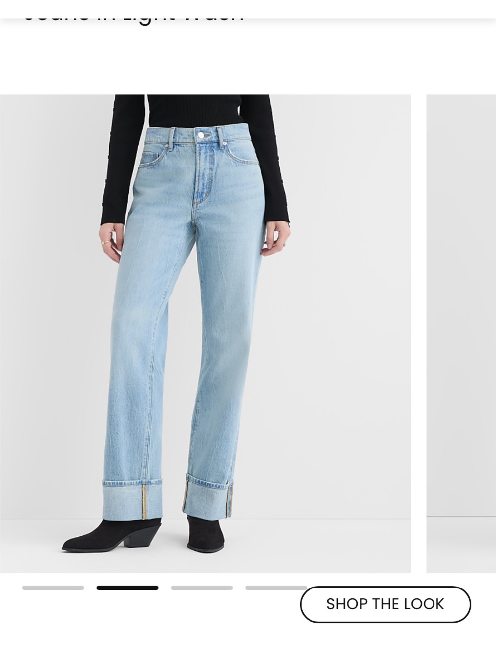 LOFT Rivete Light Blue Straight-Leg Jeans
